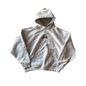 Darc Sport Wolves Forever White XL Cropped Heavyweight Hoodie Brown Graphics